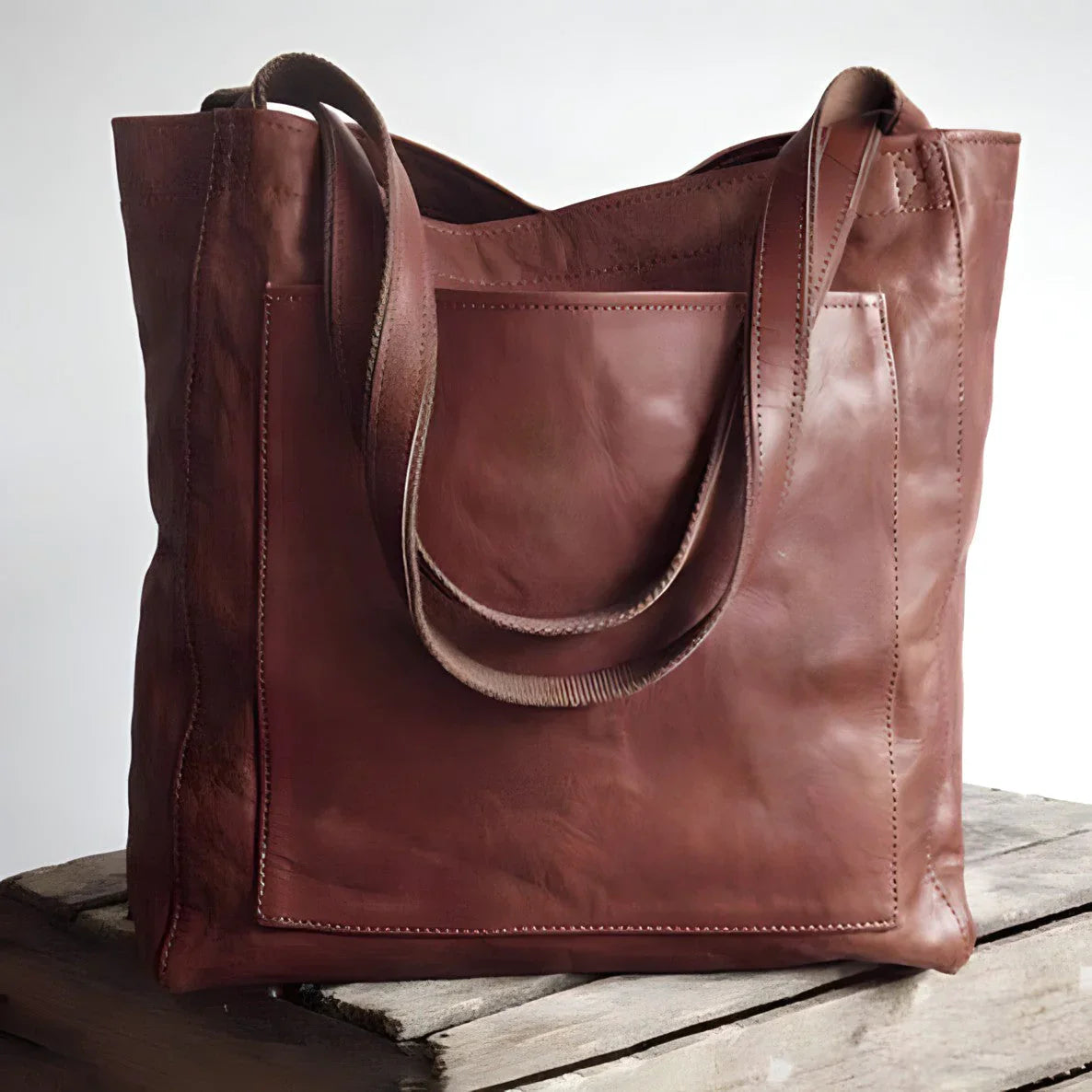 Julia | Klassische Vintage-Lederhandtasche