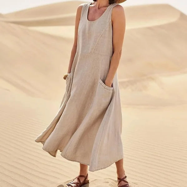 Celina | Elegantes Sommerkleid aus Leinen