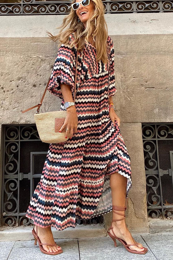 Mira | Puffärmel Midi Kleid