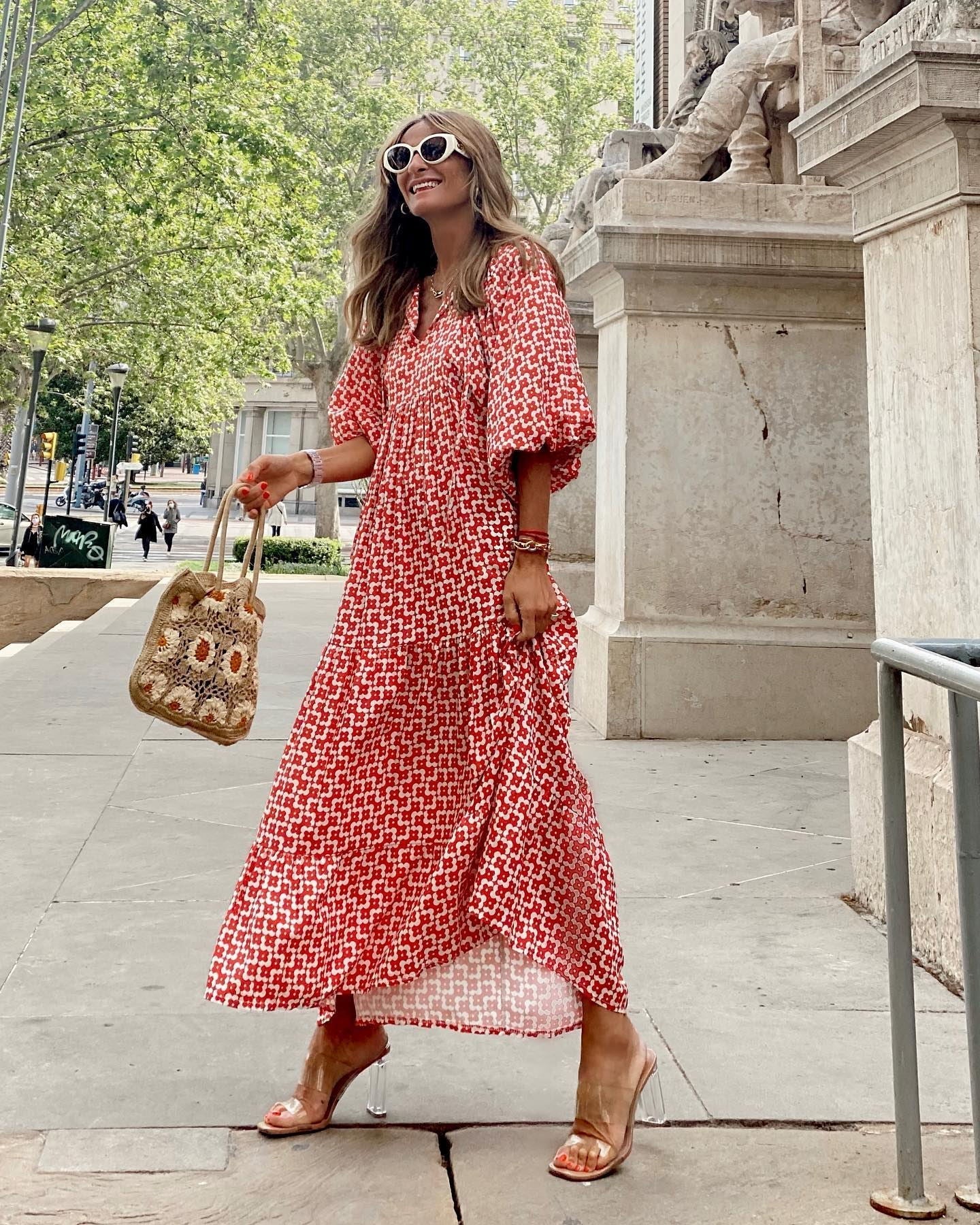 Mira | Puffärmel Midi Kleid