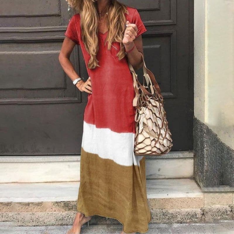 Malia | Tricolor Sommer Kleid