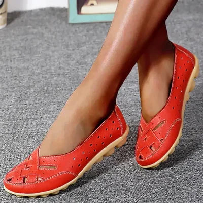 Elisa | Atmungsaktive Leder-Slipper