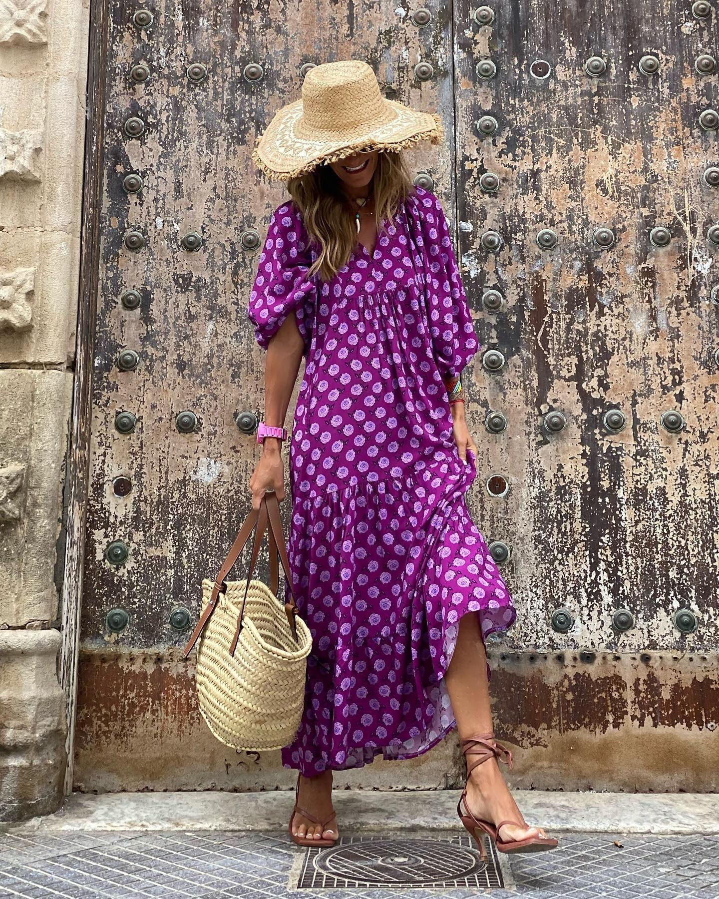 Mira | Puffärmel Midi Kleid