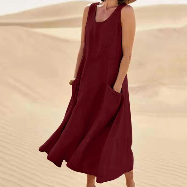 Celina | Elegantes Sommerkleid aus Leinen