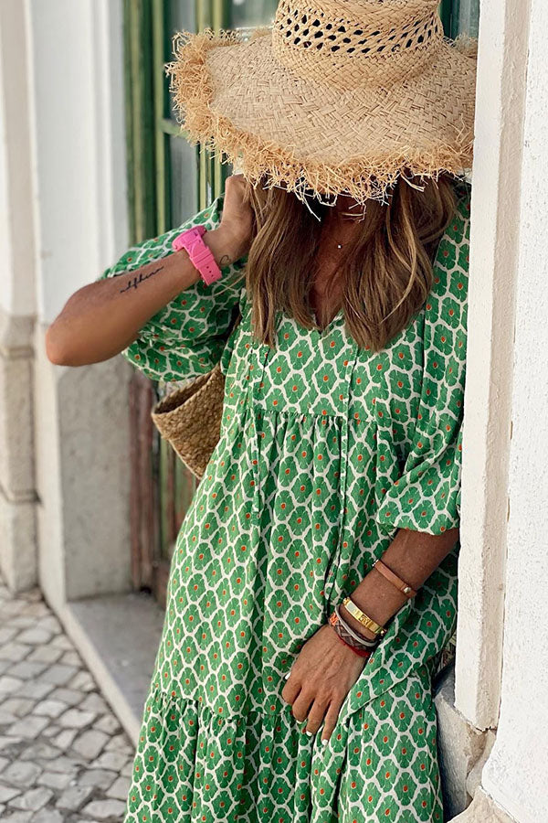 Mira | Puffärmel Midi Kleid