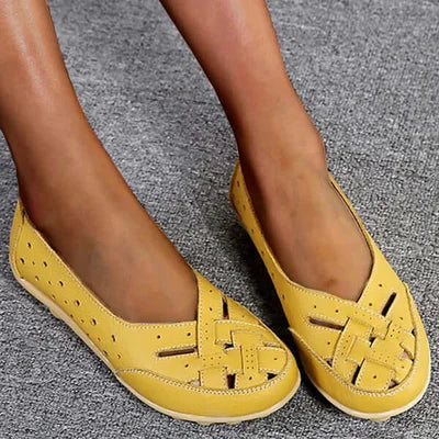 Elisa | Atmungsaktive Leder-Slipper