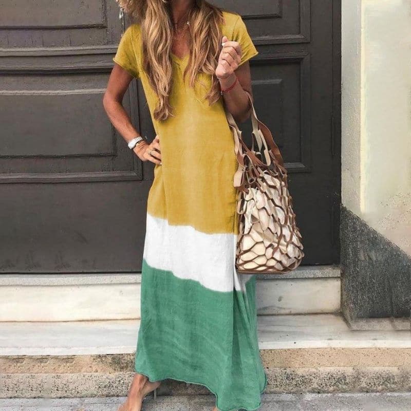 Malia | Tricolor Sommer Kleid