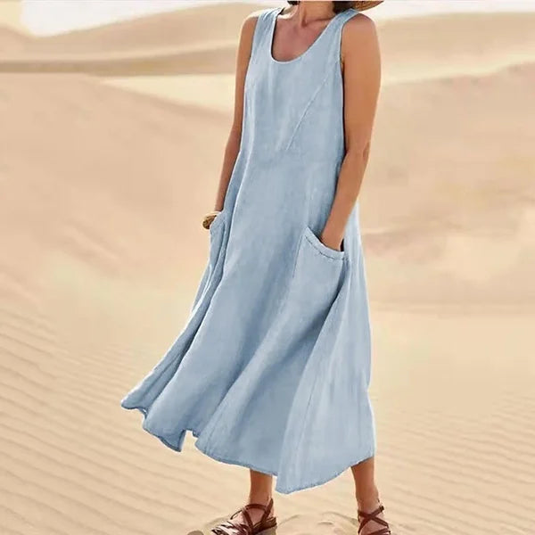 Celina | Elegantes Sommerkleid aus Leinen