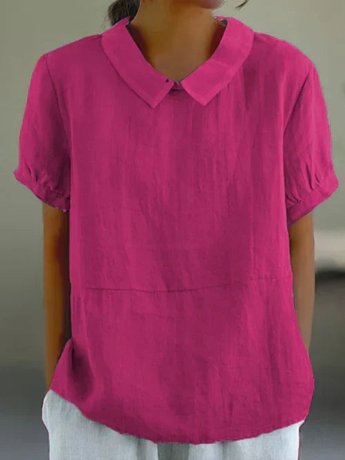 Nina | Kurzarm-Leinenbluse