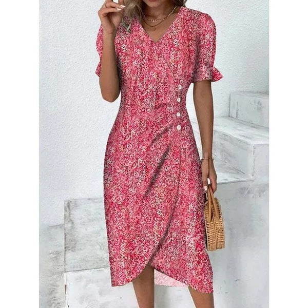 Ayleen | Sommerliches Blumen-Wickelkleid