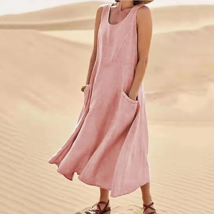 Celina | Elegantes Sommerkleid aus Leinen