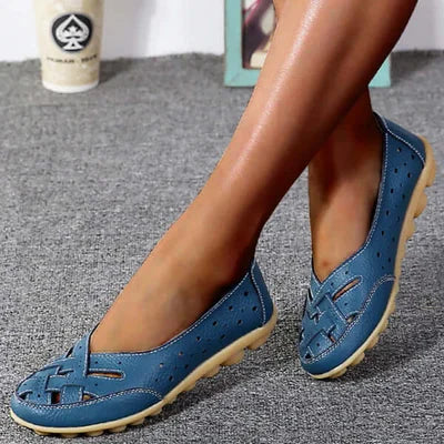 Elisa | Atmungsaktive Leder-Slipper