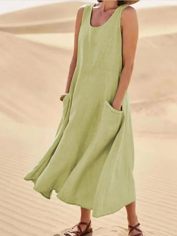 Celina | Elegantes Sommerkleid aus Leinen