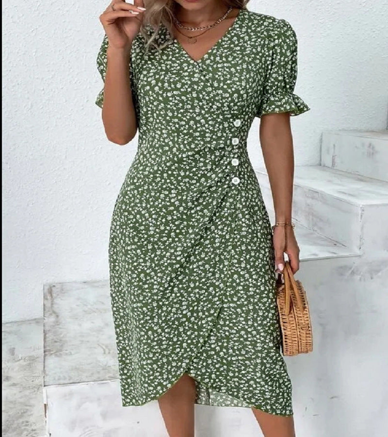 Ayleen | Sommerliches Blumen-Wickelkleid