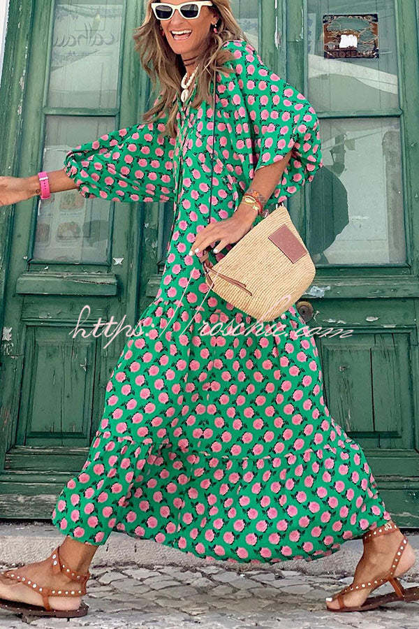 Mira | Puffärmel Midi Kleid