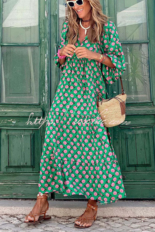 Mira | Puffärmel Midi Kleid