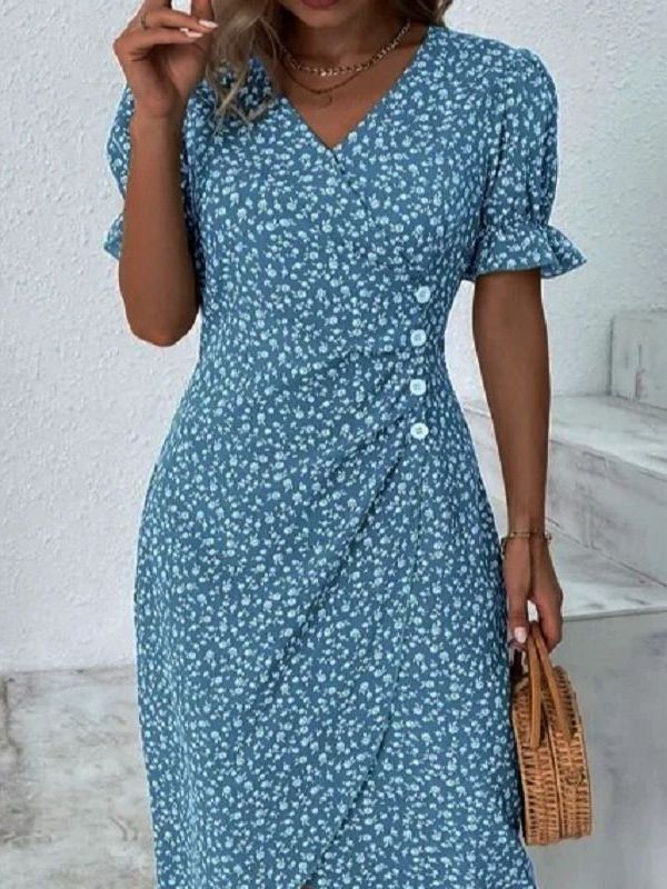 Ayleen | Sommerliches Blumen-Wickelkleid