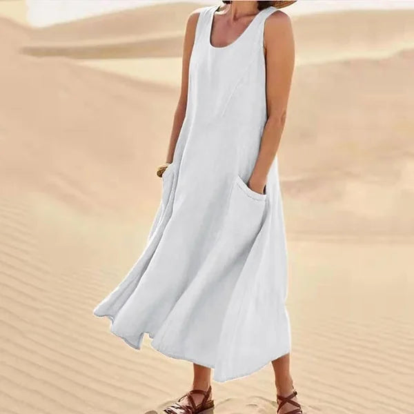 Celina | Elegantes Sommerkleid aus Leinen