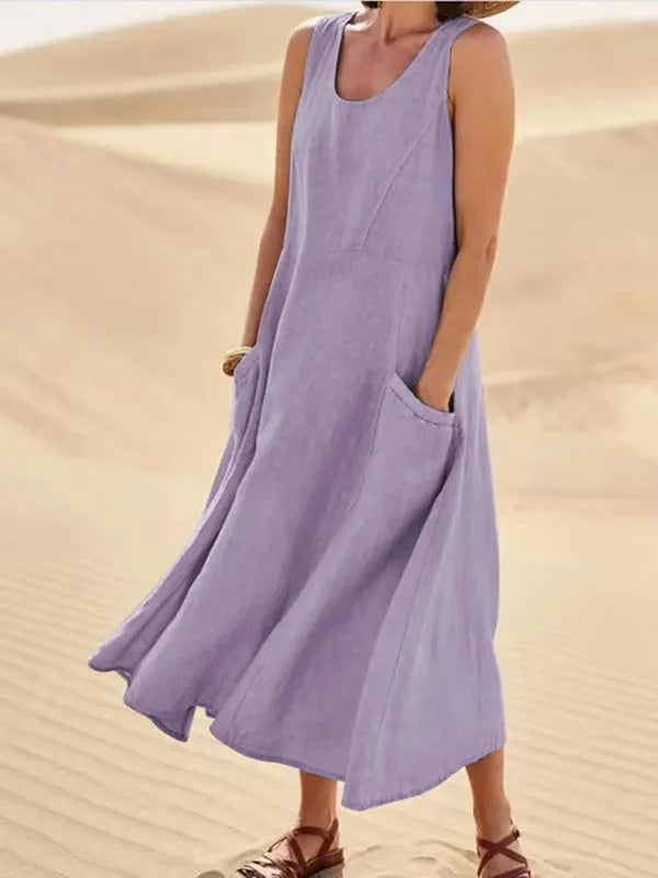 Celina | Elegantes Sommerkleid aus Leinen