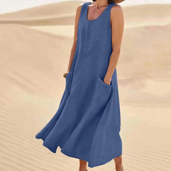 Celina | Elegantes Sommerkleid aus Leinen