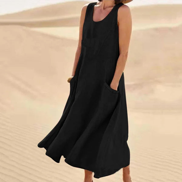 Celina | Elegantes Sommerkleid aus Leinen
