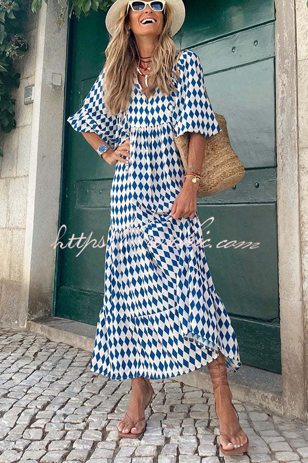Mira | Puffärmel Midi Kleid
