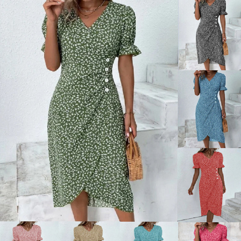 Ayleen | Sommerliches Blumen-Wickelkleid