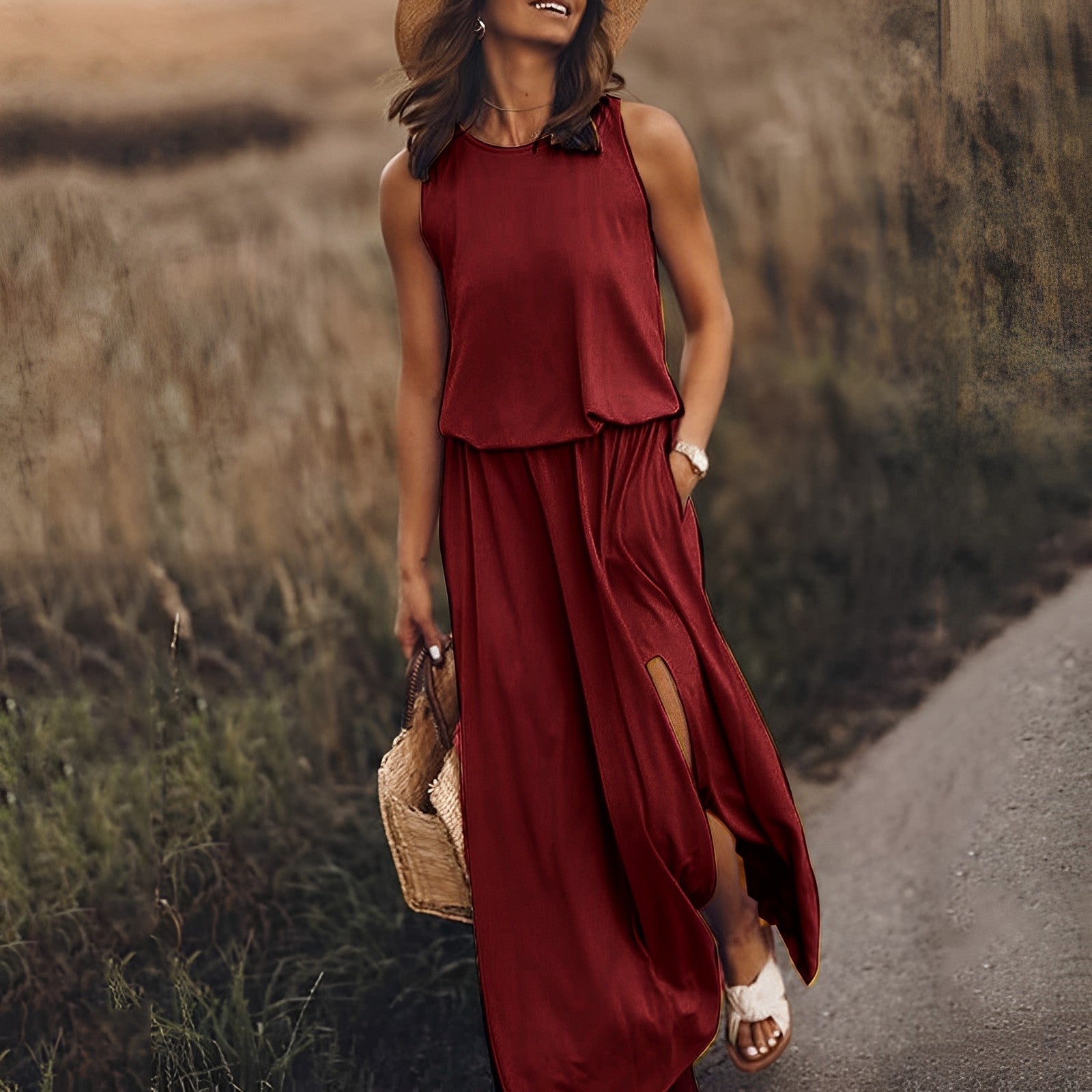 Joanna | Elegantes farbenfrohes Kleid