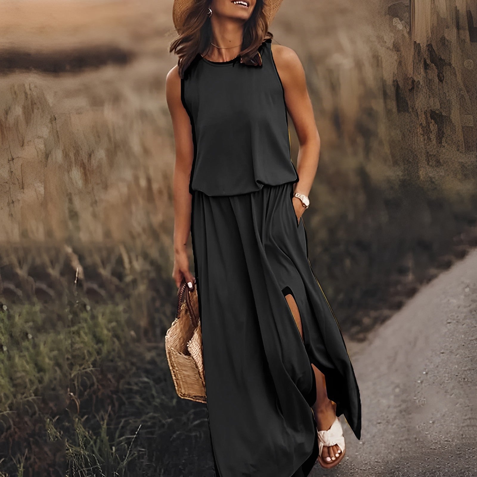 Elena | Elegantes, buntes Kleid