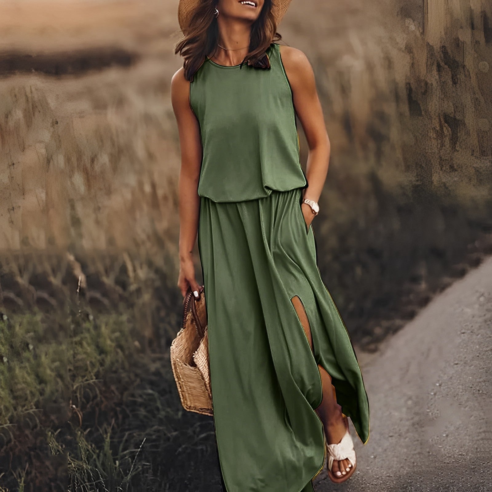Elena | Elegantes, buntes Kleid