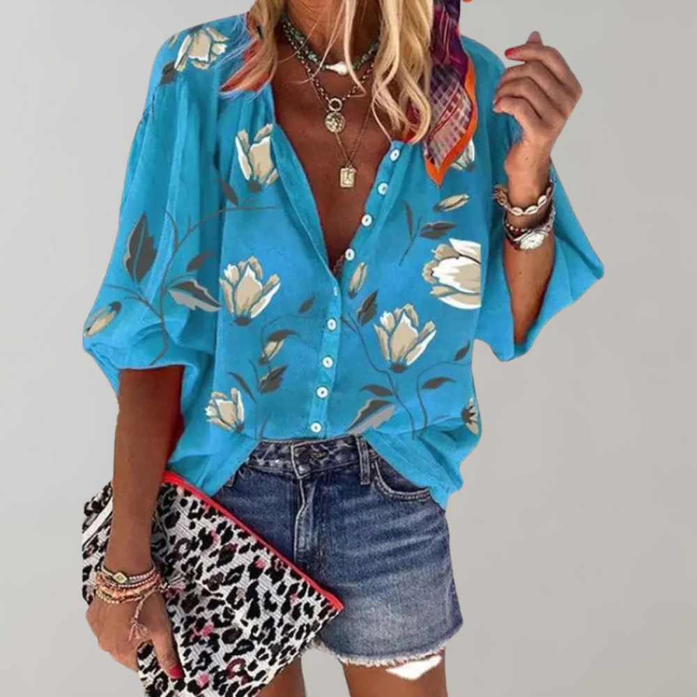 Elin | Sommerbluse mit blumenmuster
