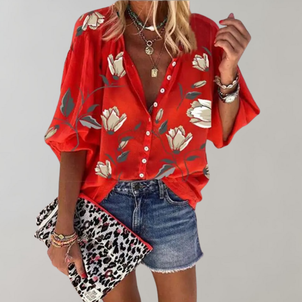 Elin | Sommerbluse mit blumenmuster