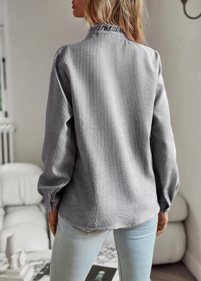 Lucerne | Volant Bluse Langarm