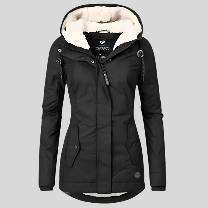 Aylin | Lange Wasserdichte Kapuzen-Winterjacke mit Futter