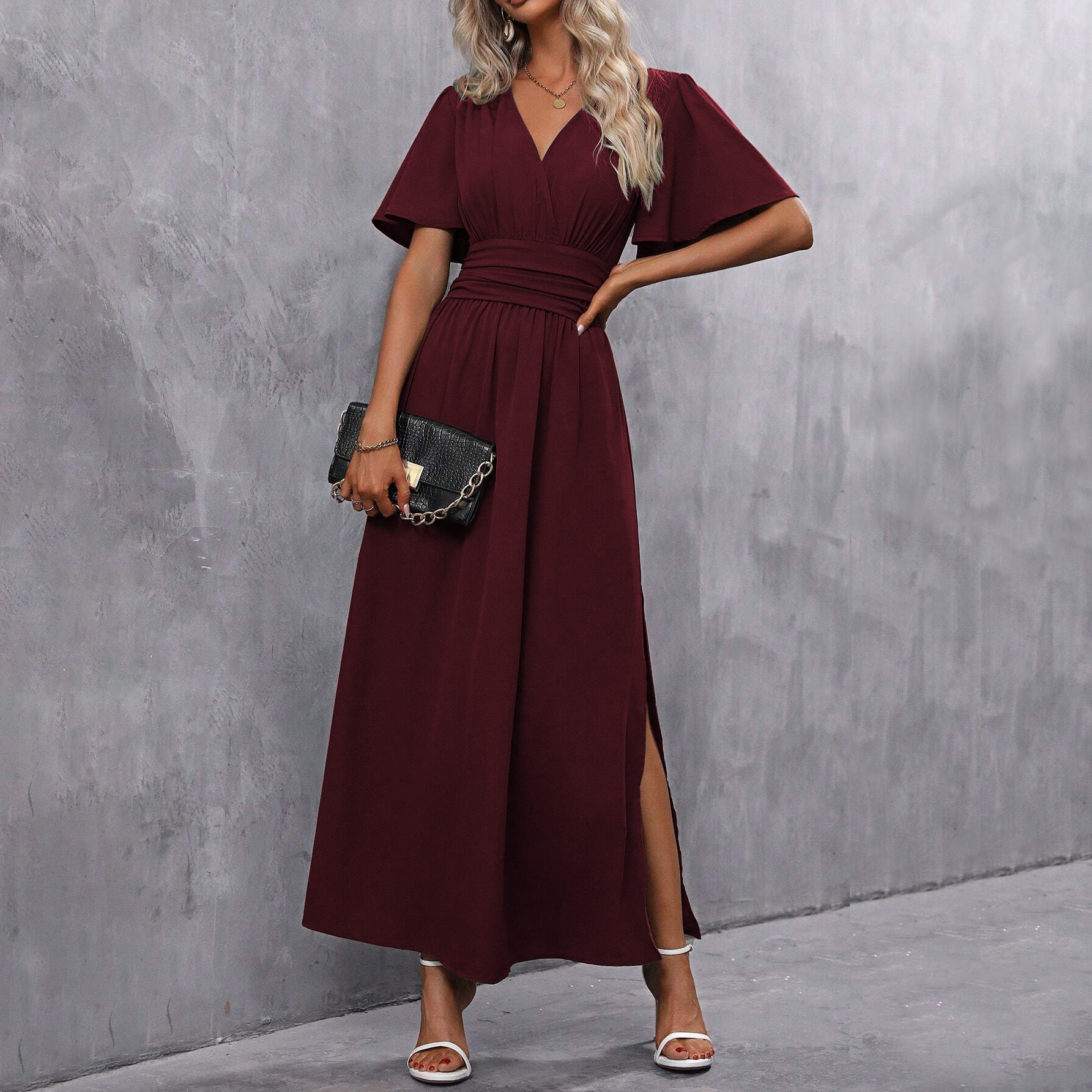 Nadine | Stilvolles Split-Kleid