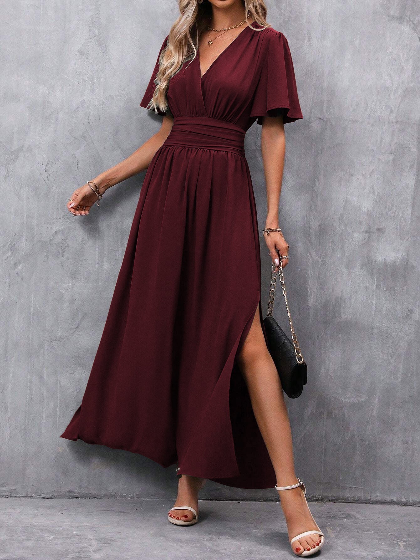 Nadine | Stilvolles Split-Kleid