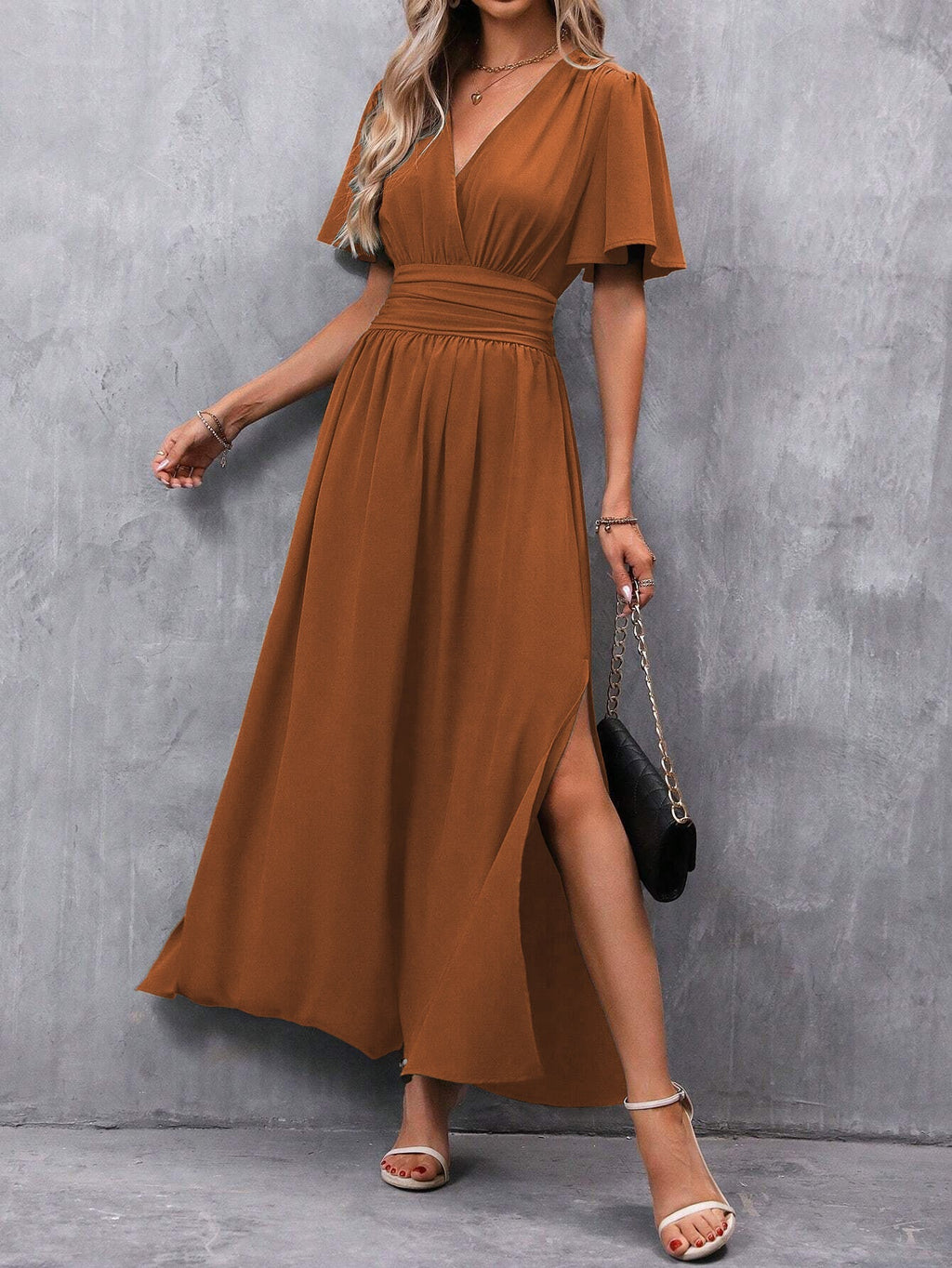 Nadine | Stilvolles Split-Kleid