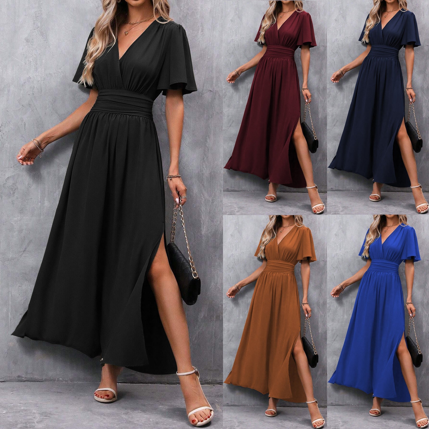 Nadine | Stilvolles Split-Kleid