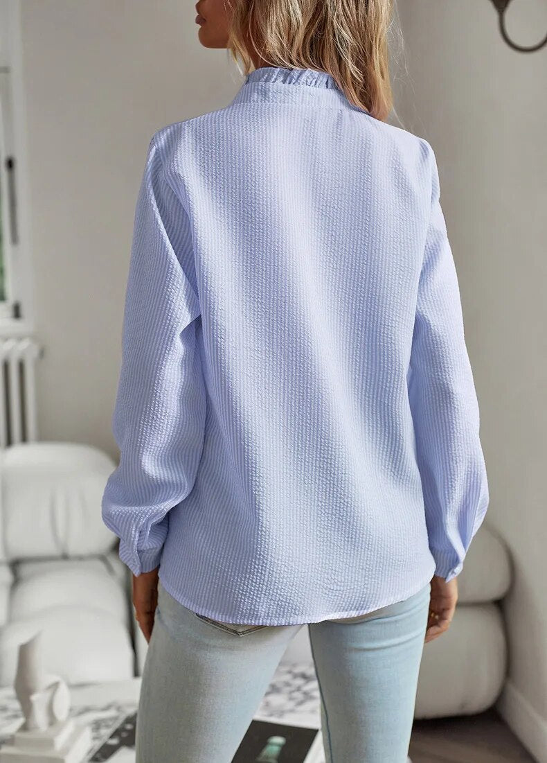 Lucerne | Volant Bluse Langarm