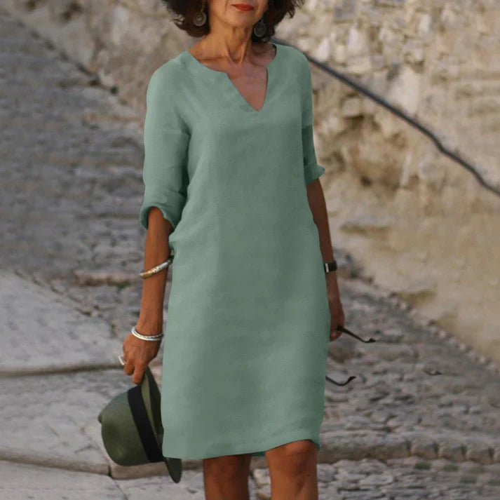 Amelie | Elegantes Leinen Kleid