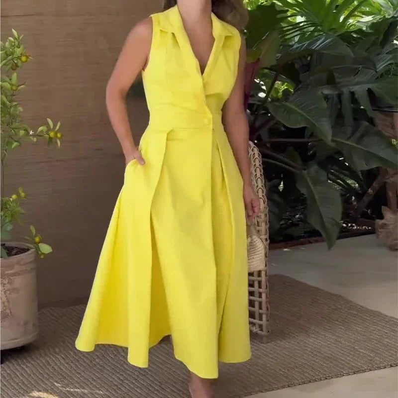 Amel | Ärmelloses A-Linien Blazer-Kleid