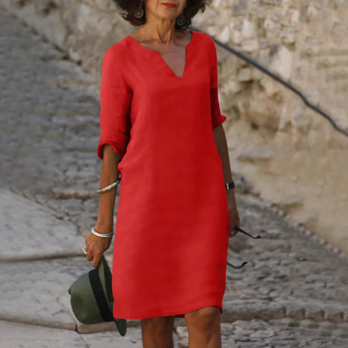 Amelie | Elegantes Leinen Kleid