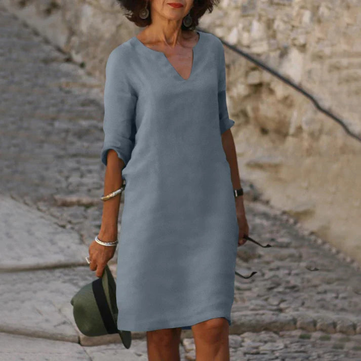 Amelie | Elegantes Leinen Kleid