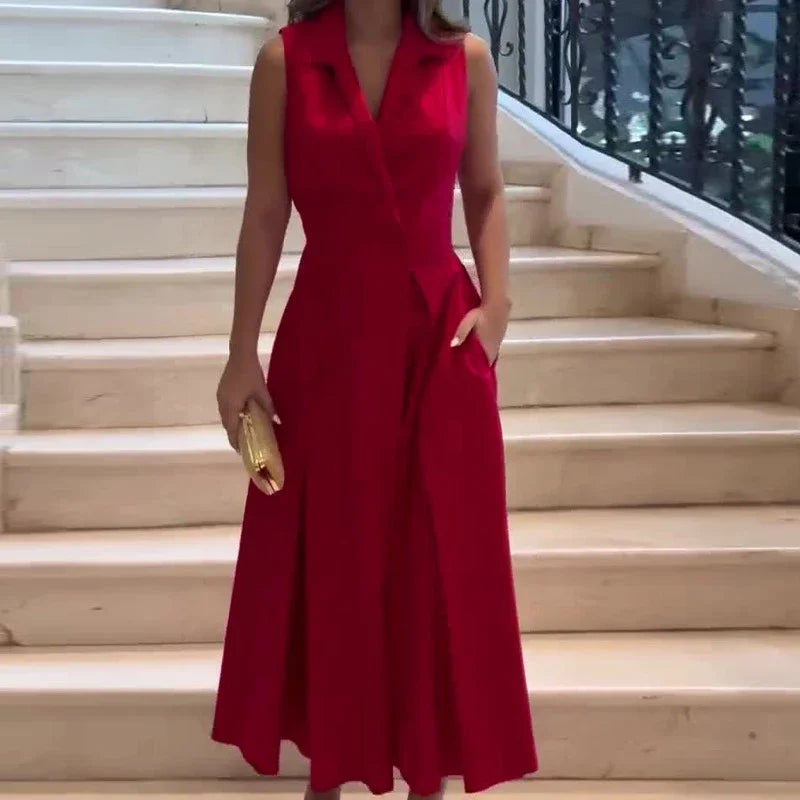Amel | Ärmelloses A-Linien Blazer-Kleid