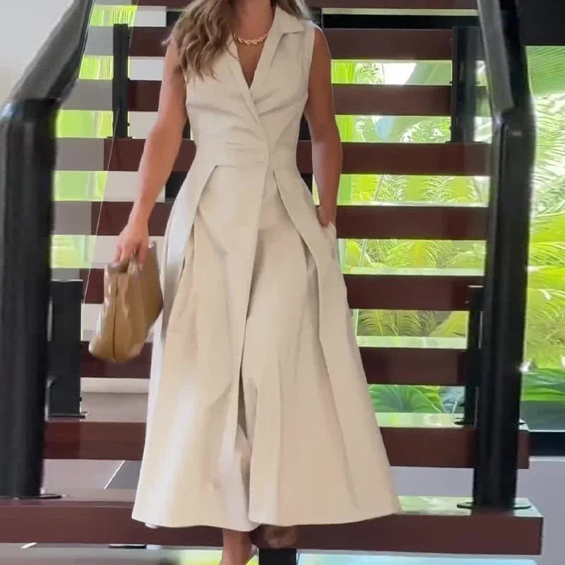 Amel | Ärmelloses A-Linien Blazer-Kleid