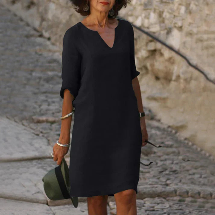 Amelie | Elegantes Leinen Kleid