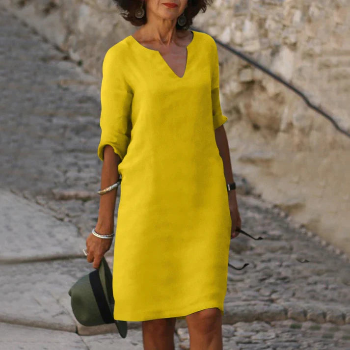 Amelie | Elegantes Leinen Kleid