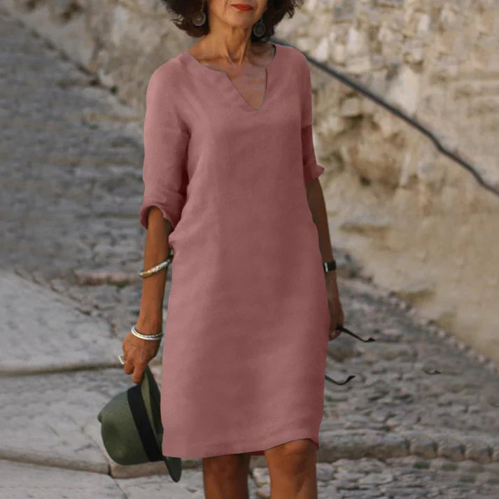 Amelie | Elegantes Leinen Kleid