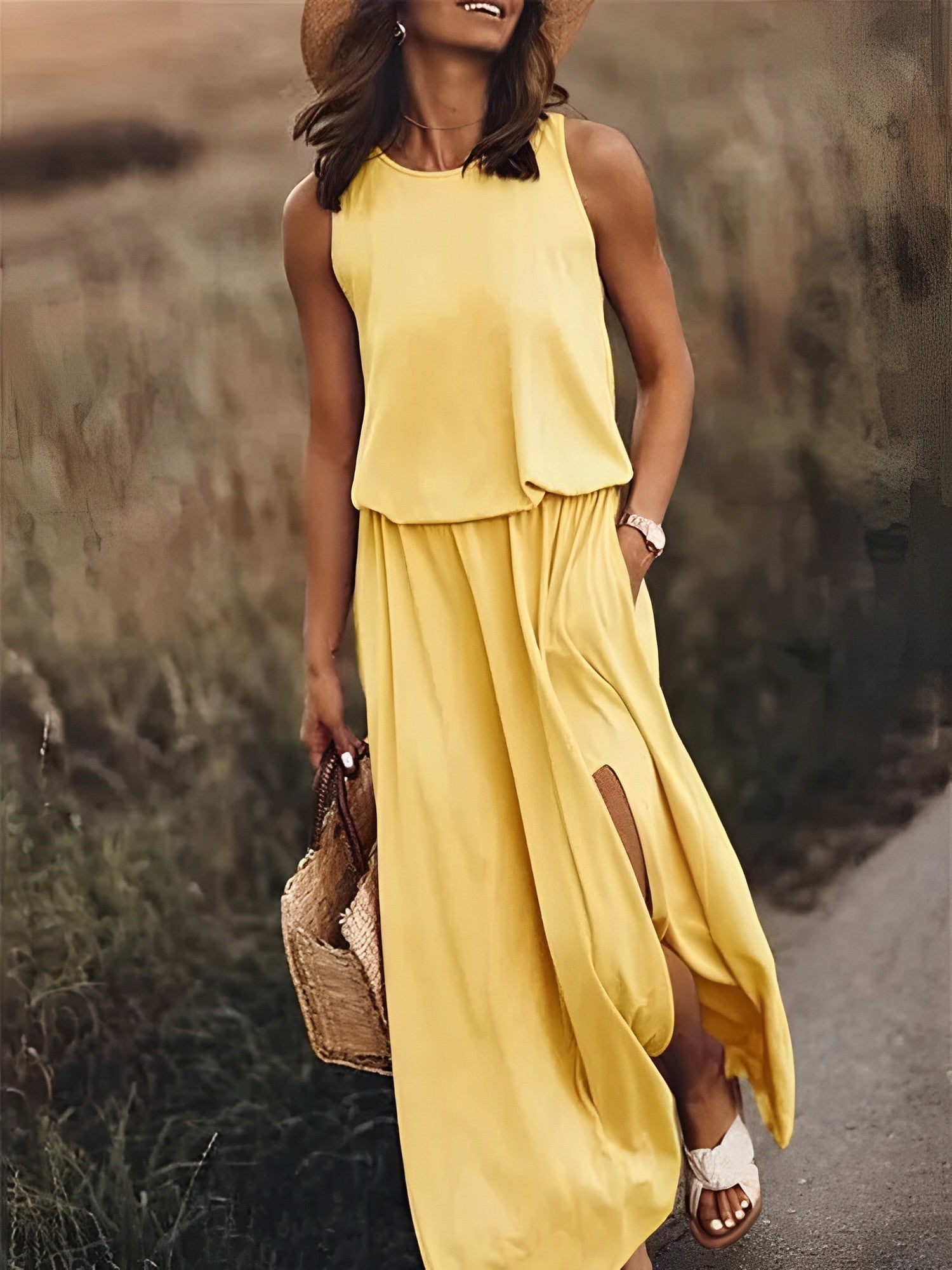 Elena | Elegantes, buntes Kleid