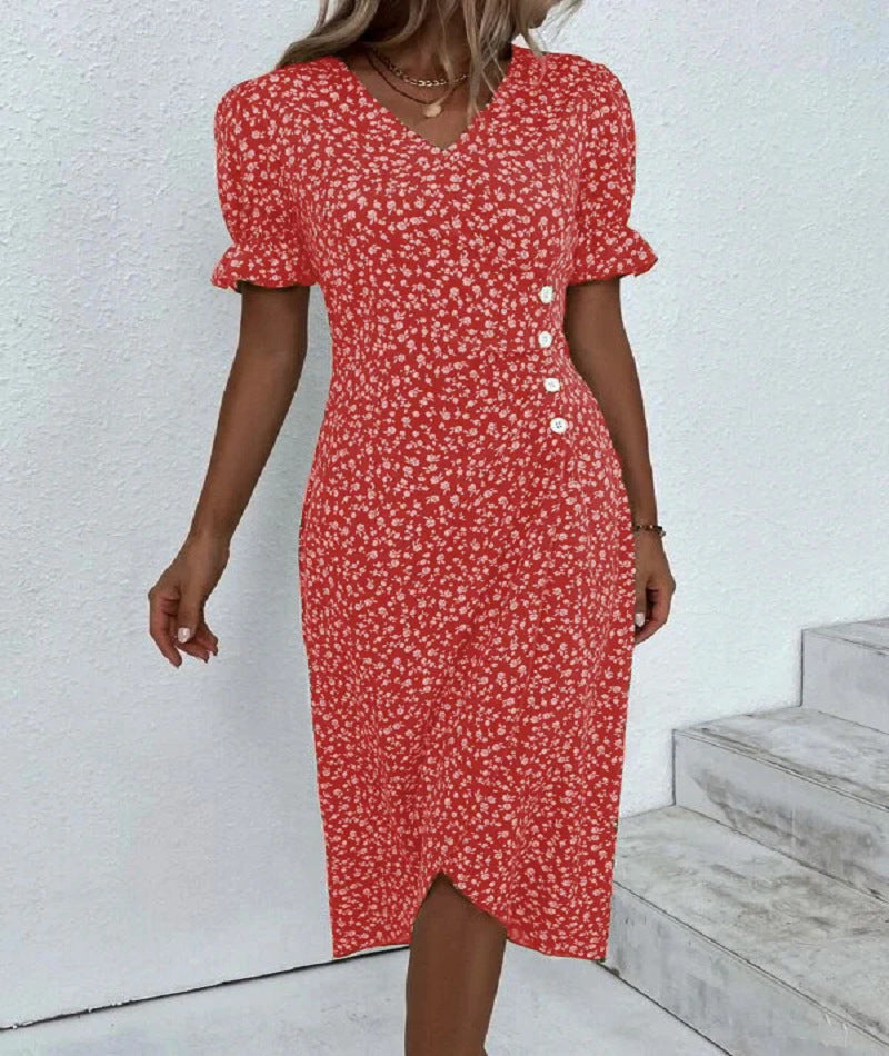 Ayleen | Sommerliches Blumen-Wickelkleid